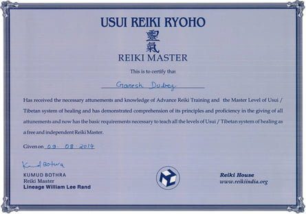 Reiki (Level I, II, IIIA, IIIB)